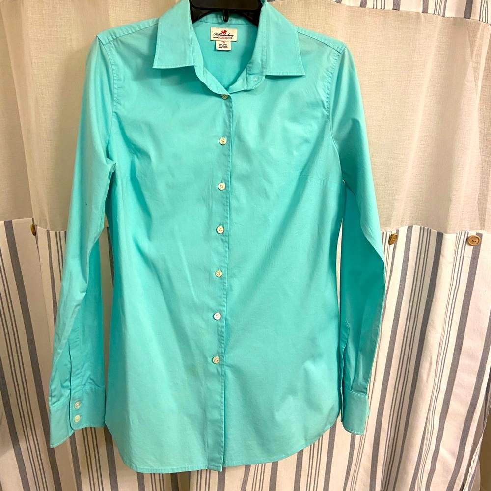 Ladies J. Crew mint tall medium button down shirt